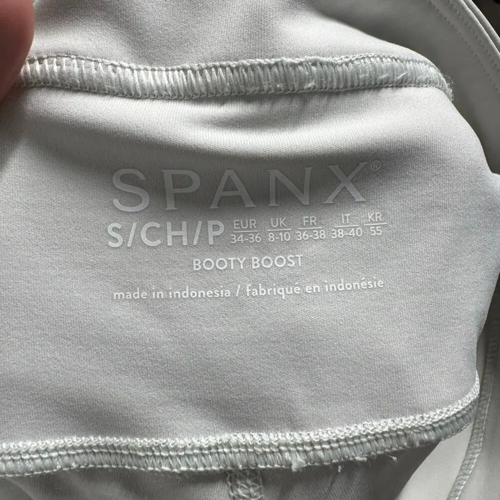 Spanx Booty Boost Skort Leggings S Gray Compression Activewear Tennis Golf Sport
